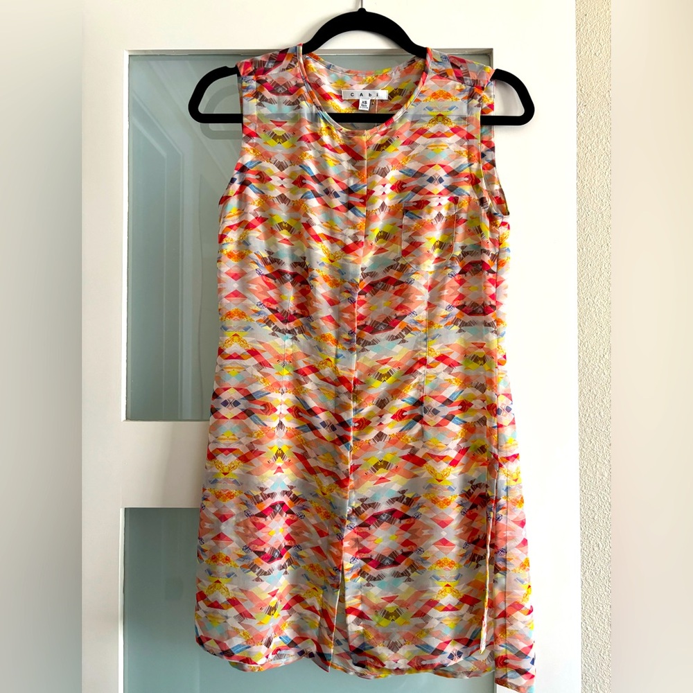 Cabi XS #760 Colorful Sleeveless Women's Top